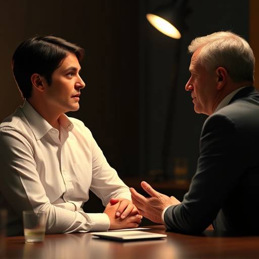 Iemand doet een proefsollicitatiegesprek