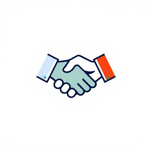 InterviewMeester logo - Een gestileerde handdruk die succes symboliseert